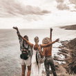 Load image into Gallery viewer, Three girls over looking the ocean on Hike & Seek 12 Apostles, Otways & Great Ocean Road day tour