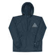 Load image into Gallery viewer, Hike & Seek logo navy waterproof hiking jacket for men and women