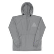 Load image into Gallery viewer, Hike & Seek logo grey waterproof hiking jacket for men and women