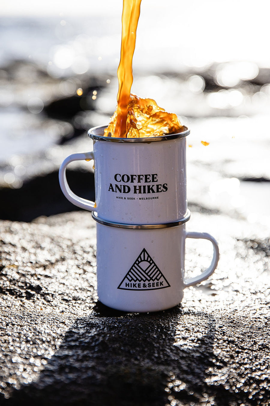 Coffee And Hikes - Enamel Camp Mug