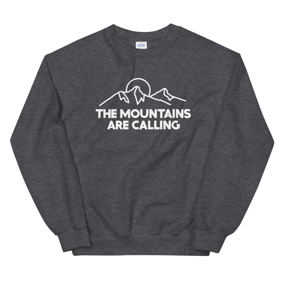 Hike & Seek the mountains are calling printed hiking inspired sweater for men and women