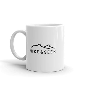 Hike & Seek hiking inspired printed coffee mug