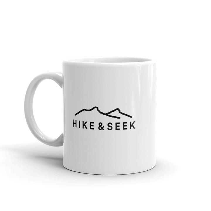 Hike & Seek hiking inspired printed coffee mug