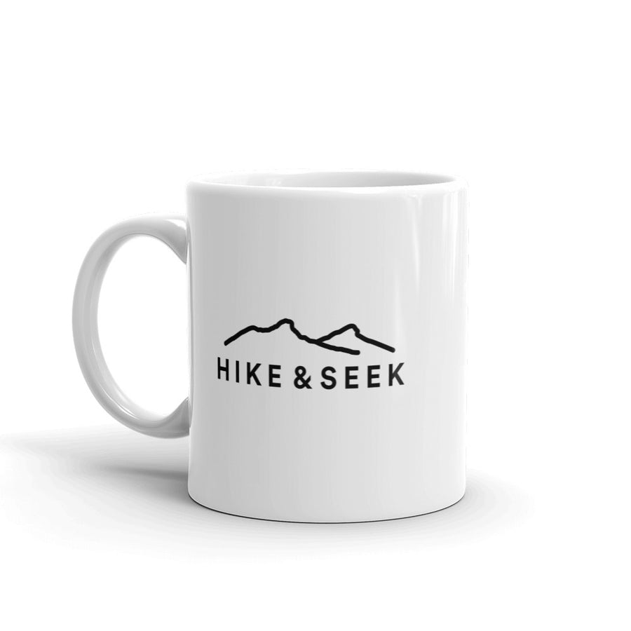Hike & Seek hiking inspired printed coffee mug