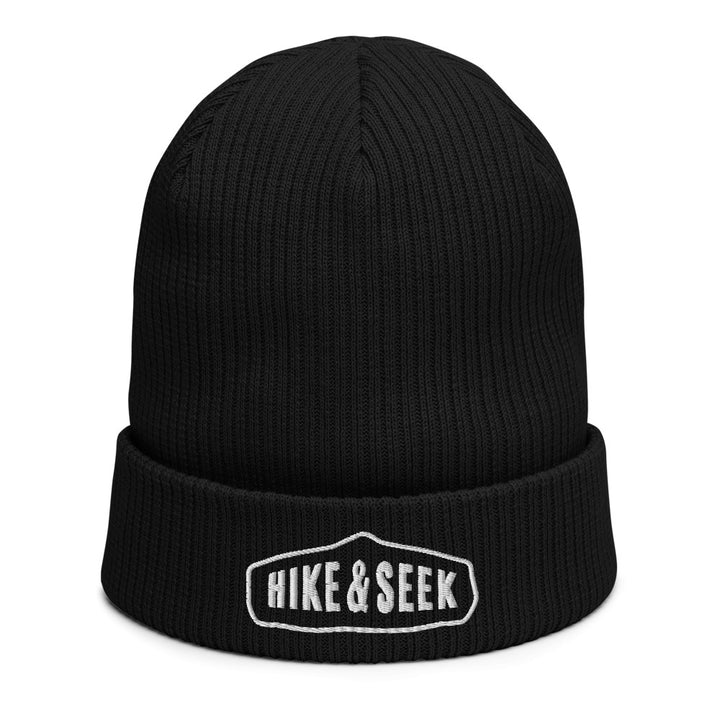 Hike & Seek black organic cotton beanie for men and women