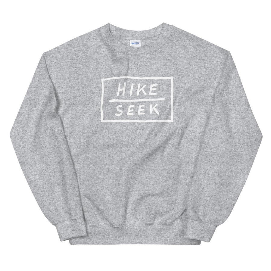 Hike & Seek printed hiking inspired sweater for men and women