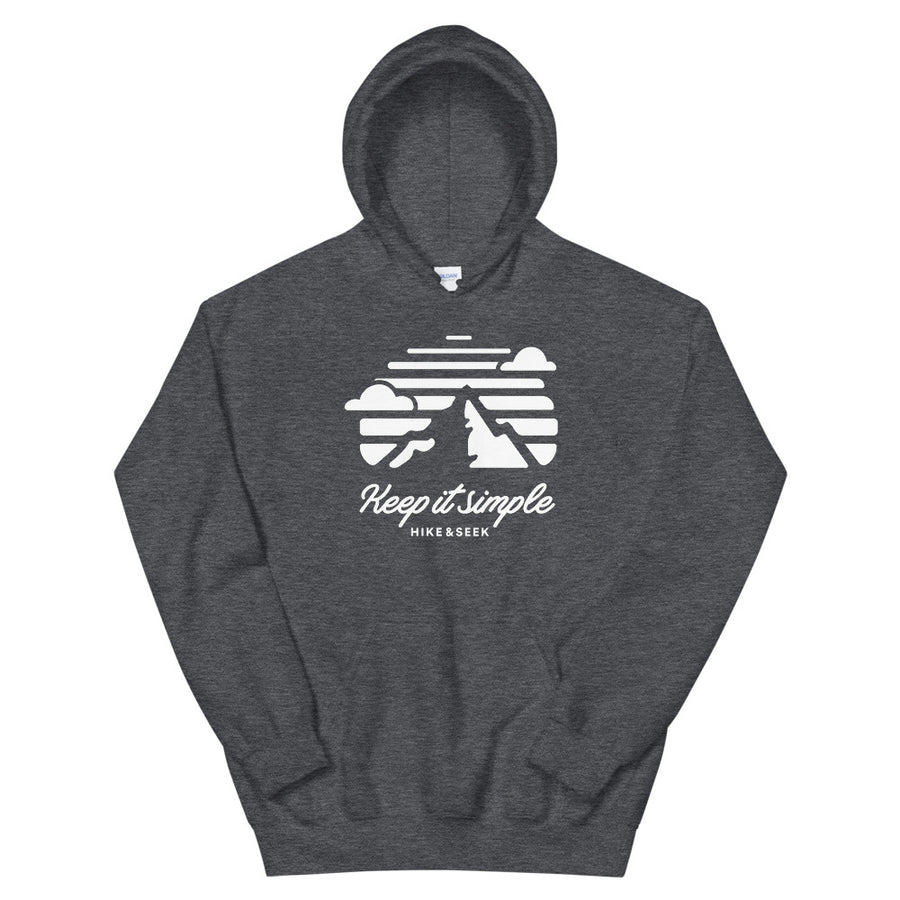 Hike & Seek keep it simple printed hiking inspired hoodie for men and women