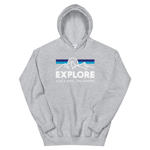 Hike & Seek explore printed hiking inspired hoodie for men and women