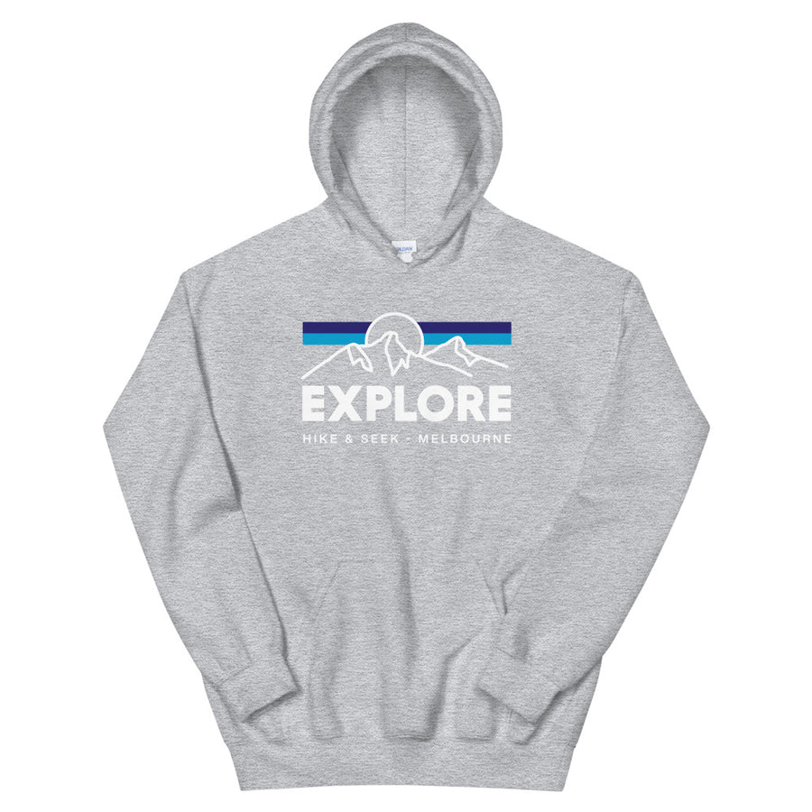 Hike & Seek explore printed hiking inspired hoodie for men and women