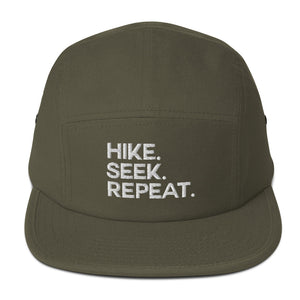 Hike & Seek hiking inspired printed 5 panel hat for men and womern
