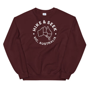 Hike & Seek Australia printed hiking inspired sweater for men and women