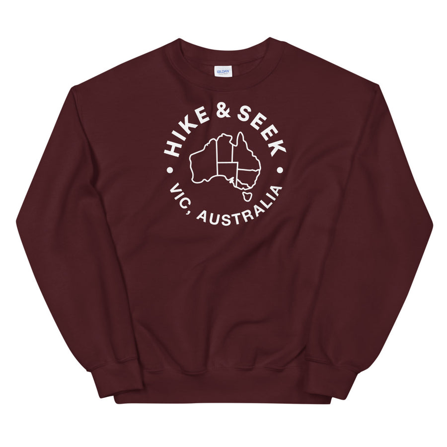 Hike & Seek Australia printed hiking inspired sweater for men and women