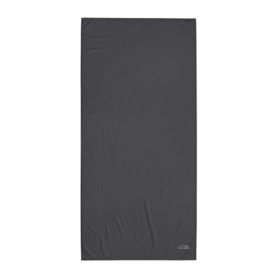 Hike & Seek printed black Turkish towel