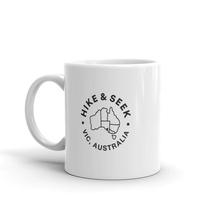 Hike & Seek hiking inspired printed coffee mug