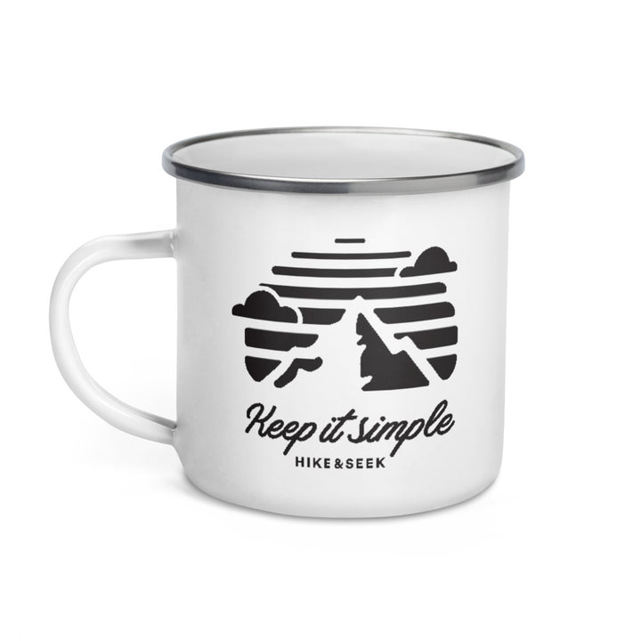 Hike & Seek keep it simply hiking inspired enamel mug