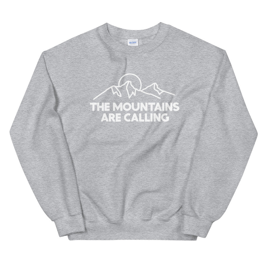 Hike & Seek the mountains are calling printed hiking inspired sweater for men and women