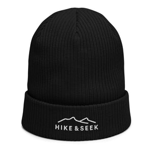 Hike & Seek black organic cotton beanie for men and women