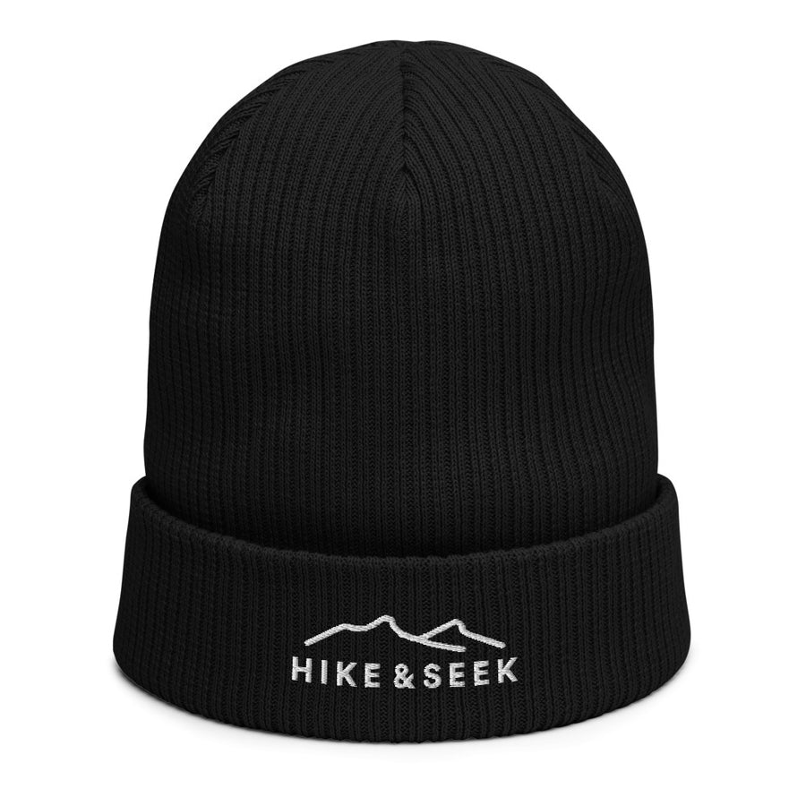 Hike & Seek black organic cotton beanie for men and women