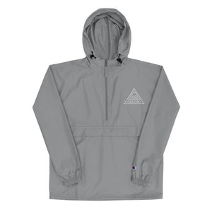 Hike & Seek logo grey waterproof hiking jacket for men and women