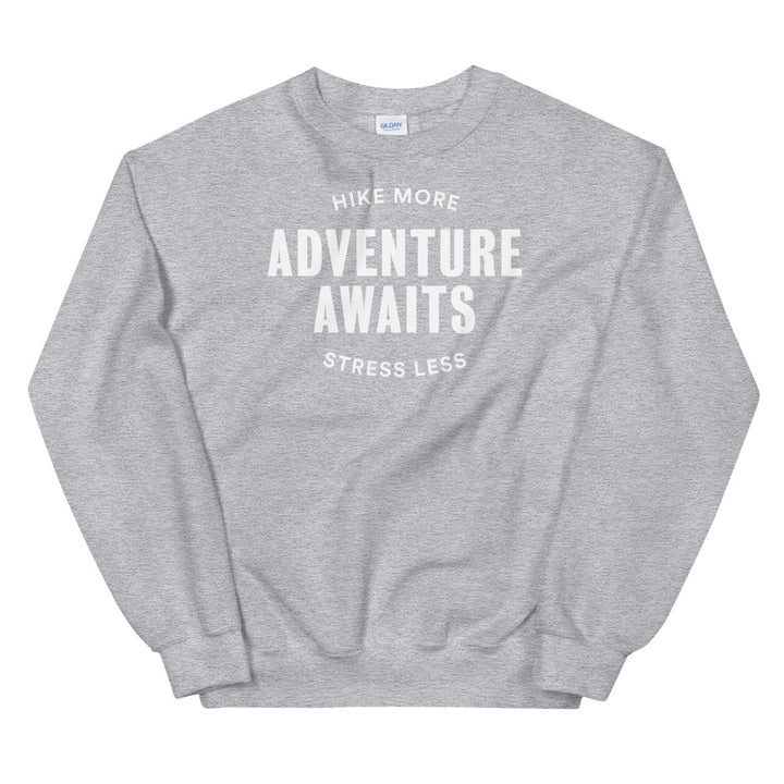 Hike & Seek adventure awaits printed hiking inspired sweater for men and women