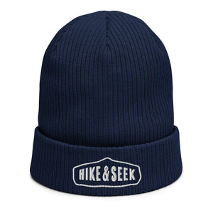 Hike & Seek black organic cotton beanie for men and women