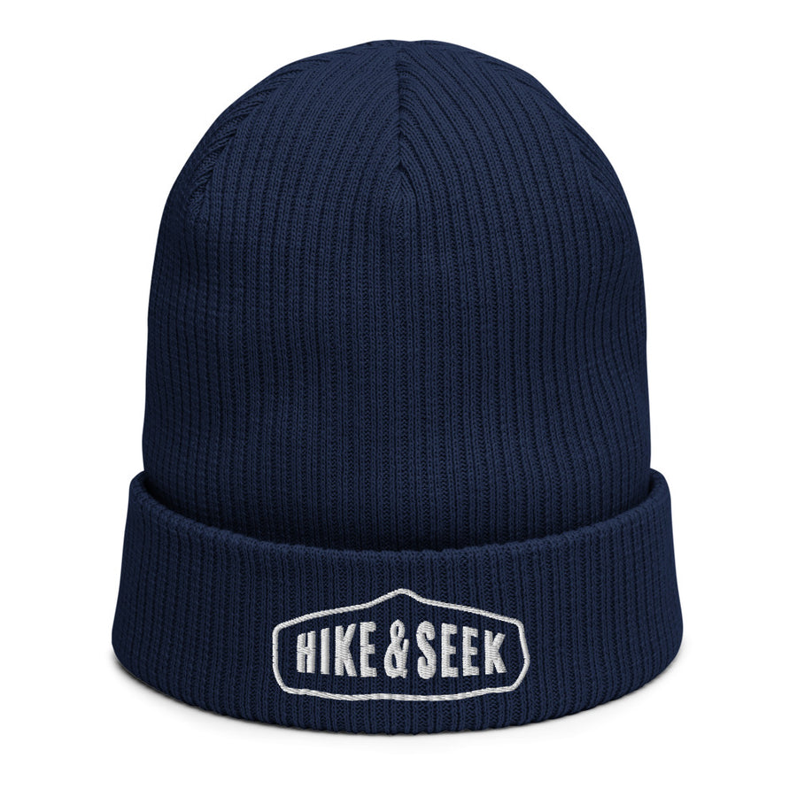 Hike & Seek black organic cotton beanie for men and women