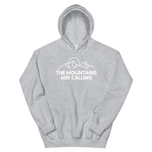 Hike & Seek the mountains are calling printed hiking inspired hoodie for men and women