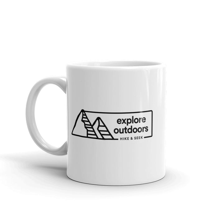 Hike & Seek hiking inspired printed coffee mug