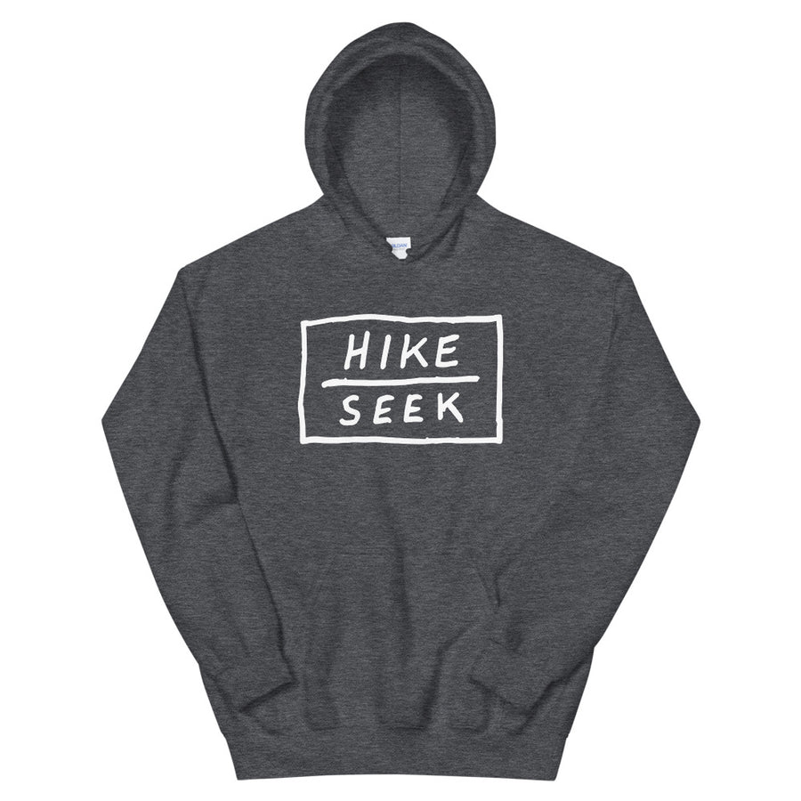 Hike & Seek hike more trails printed hiking inspired hoodie for men and women
