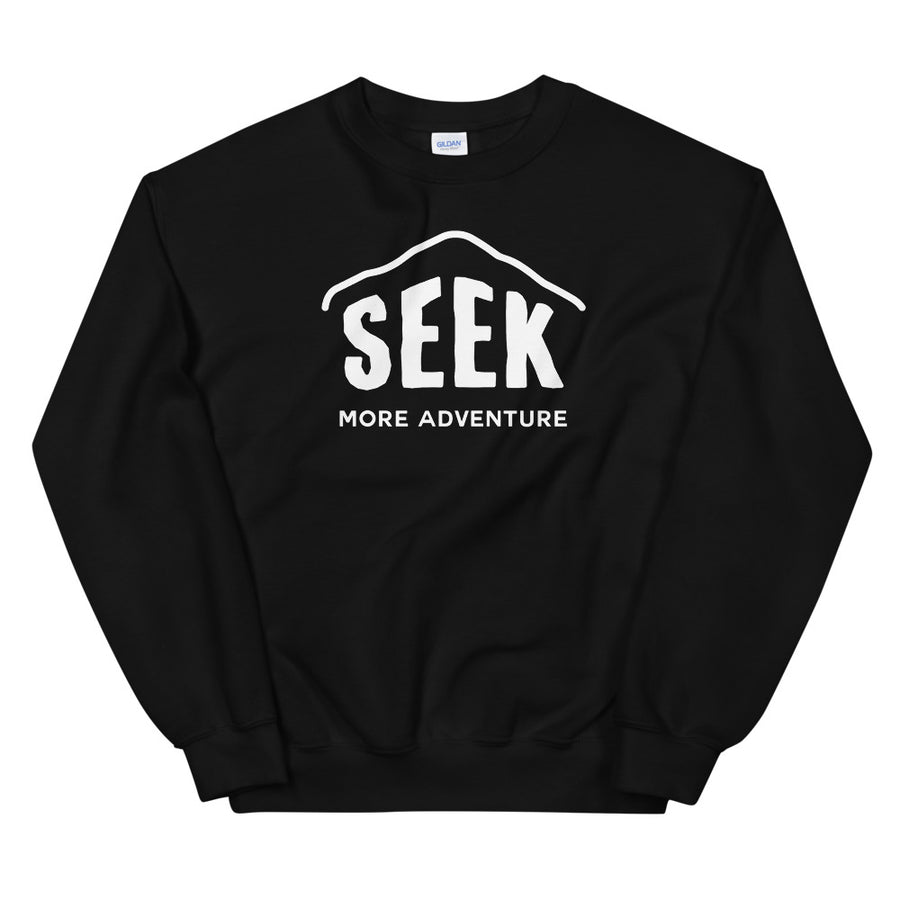 Hike & Seek seek more adventure printed hiking inspired sweater for men and women