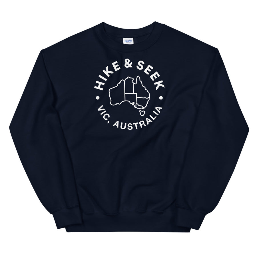 Hike & Seek Australia printed hiking inspired sweater for men and women