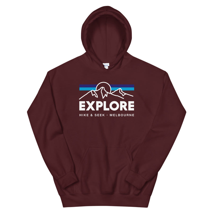 Hike & Seek explore printed hiking inspired hoodie for men and women