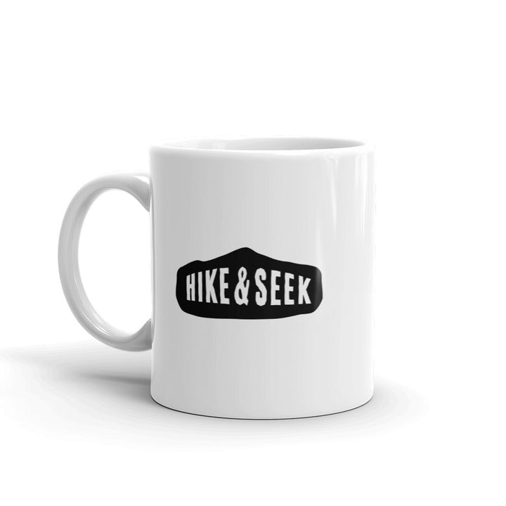 Hike & Seek hiking inspired printed coffee mug