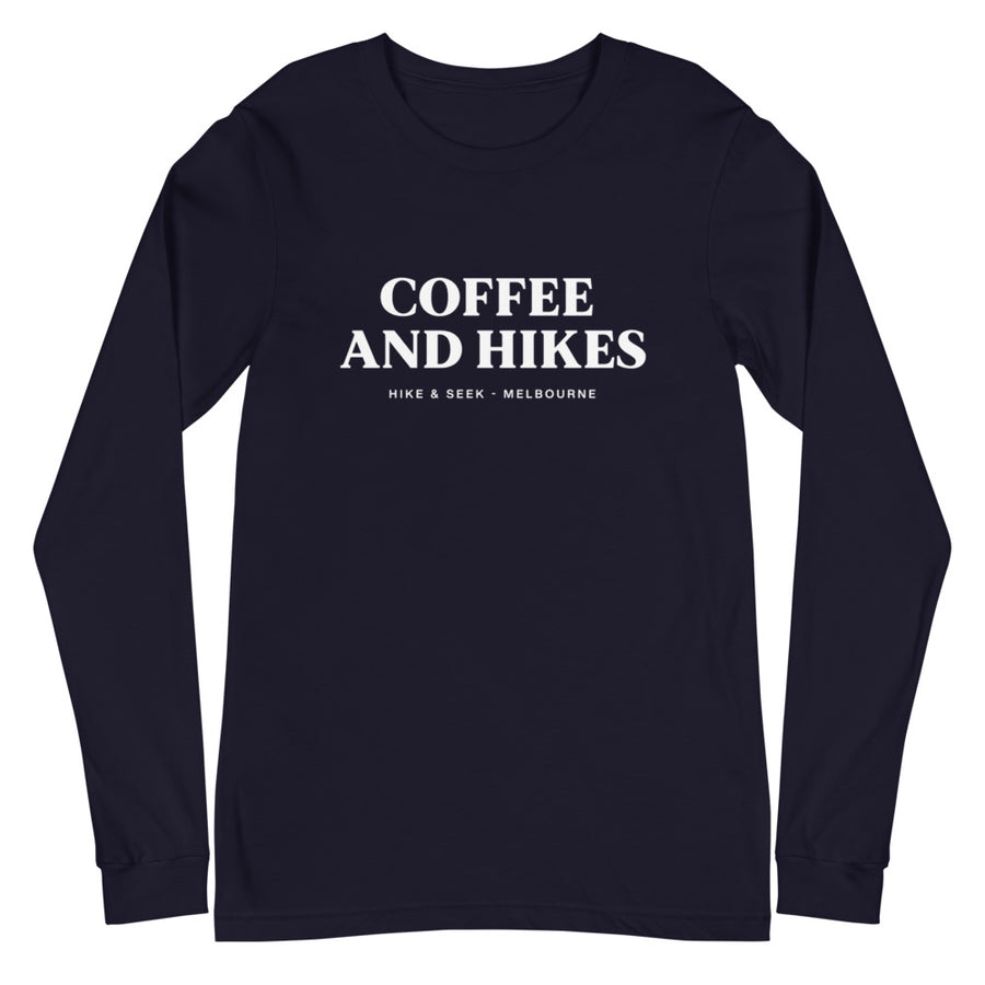 Coffee And Hikes - Unisex Long Sleeve Tee