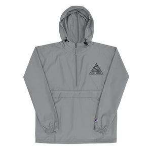 Hike & Seek logo grey waterproof hiking jacket for men and women
