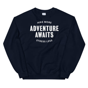 Hike & Seek adventure awaits printed hiking inspired sweater for men and women