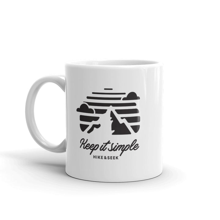 Hike & Seek hiking inspired printed coffee mug