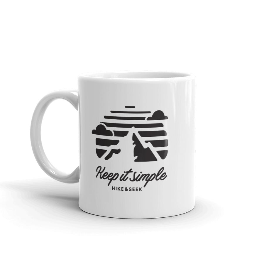 Hike & Seek hiking inspired printed coffee mug
