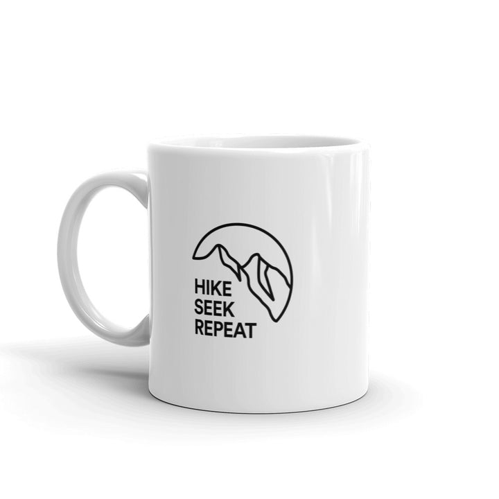 Hike & Seek hiking inspired printed coffee mug