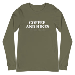 Coffee And Hikes - Unisex Long Sleeve Tee