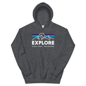 Hike & Seek explore printed hiking inspired hoodie for men and women
