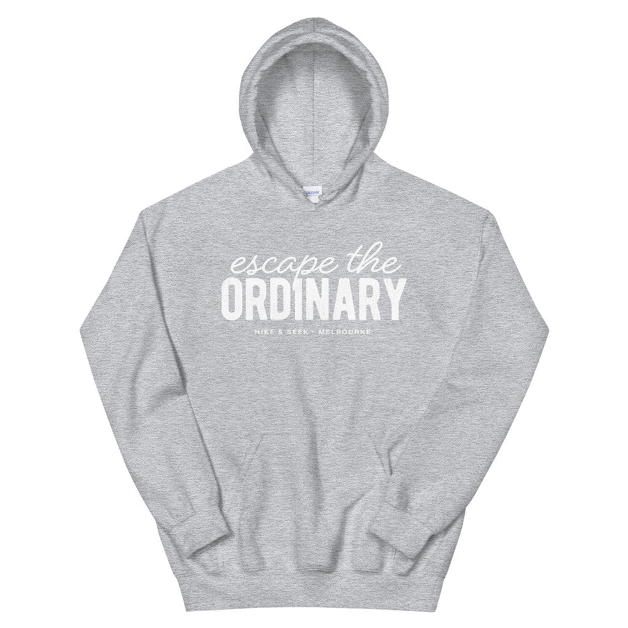 Hike & Seek escape the ordinary printed hiking inspired hoodie for men and women