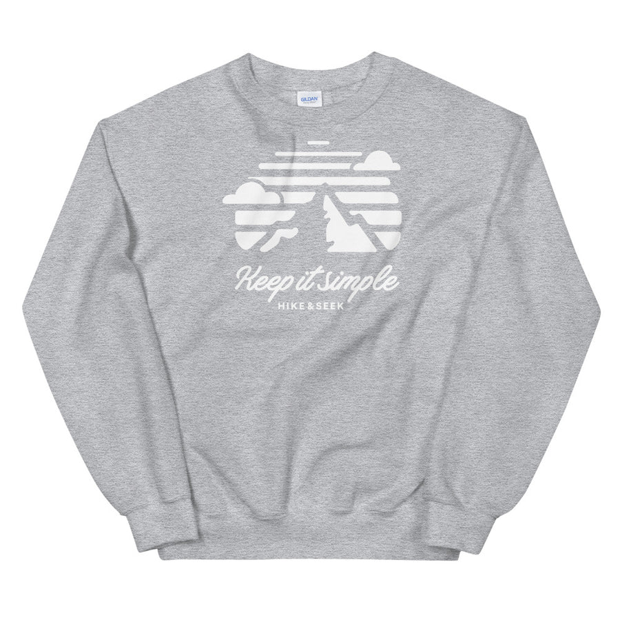 Hike & Seek keep it simple printed hiking inspired sweater for men and women