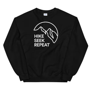Hike & Seek hike seek repeat printed hiking inspired sweater for men and women