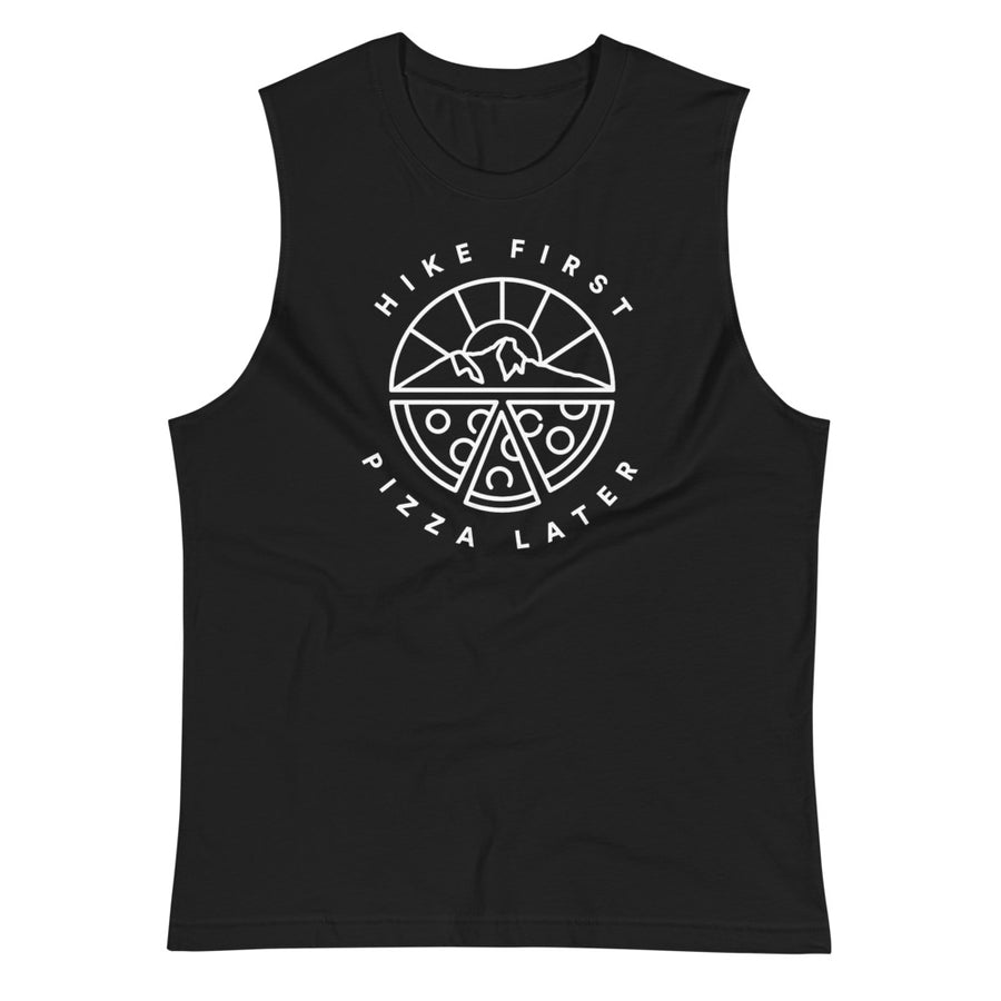 Hike First Pizza Later - Eco Unisex Tank