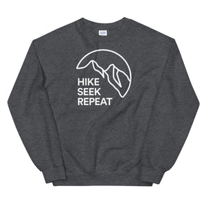 Hike & Seek hike seek repeat printed hiking inspired sweater for men and women