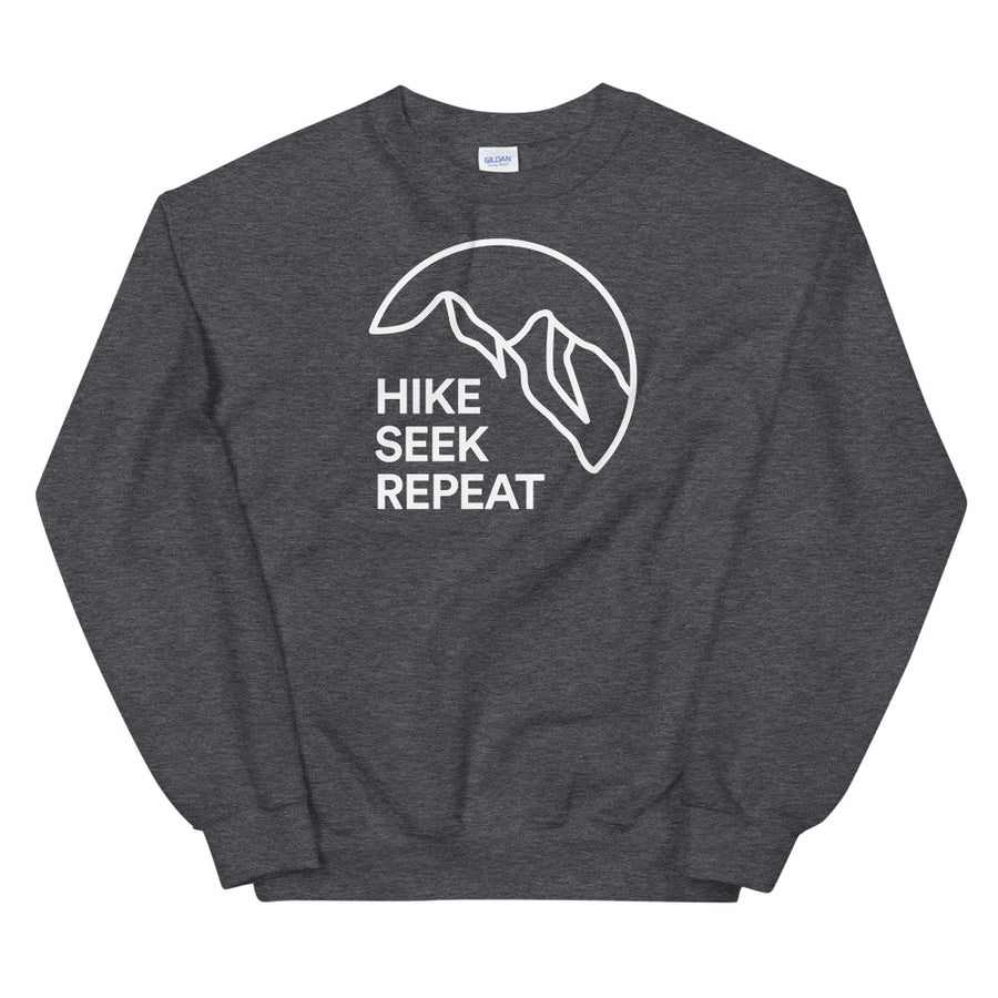 Hike & Seek hike seek repeat printed hiking inspired sweater for men and women