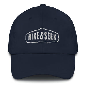 Hike & Seek hiking inspired printed dad hat for men and women