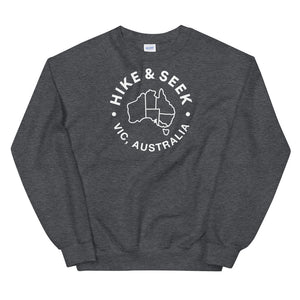 Hike & Seek Australia printed hiking inspired sweater for men and women