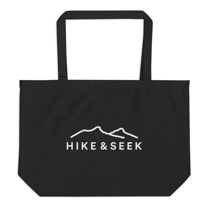 Hike & Seek hiking inspired organic printed tote bag 